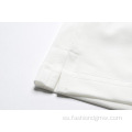 Hombres en blanco personalizados Stretch Golf Polofs